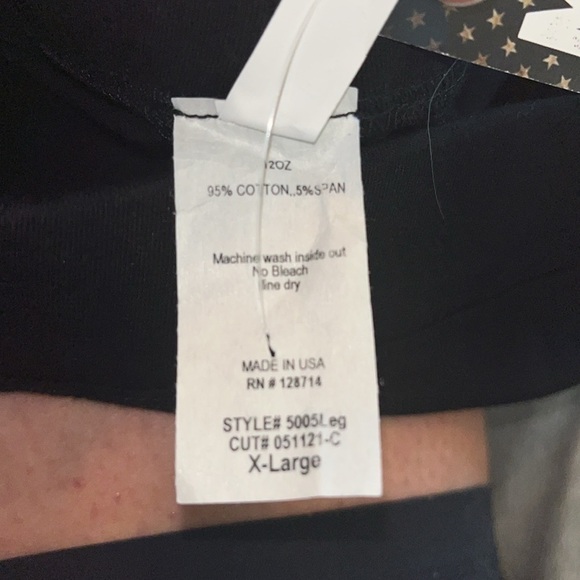 Liberty wear Crosses made of rhinestone Leggings size Extra Large black - Picture 6 of 7